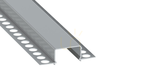 Prüfen TEKKNI HORST silbernes Set, 2 m transparenter Lampenschirm