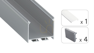 TEKKNI NORS Satz Silber, milchig Lampenschirm 3 m 1 TEKKNI NORS Satz Silber, milchig Lampenschirm 3 m small 1