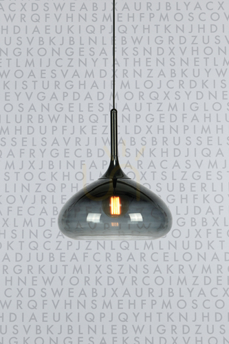 Prüfen Pendelleuchte Markslojd Cooper 106394 Schwarz Metall Glas 40 cm