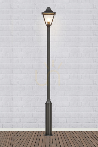 Prüfen Gartenlaterne Markslojd Dandy 107120 schwarz transparent Aluminium 41 cm