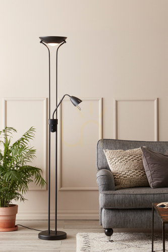 Prüfen Stehlampe Markslojd DETROIT 2-flammig Schwarz Metall 180 cm 111223