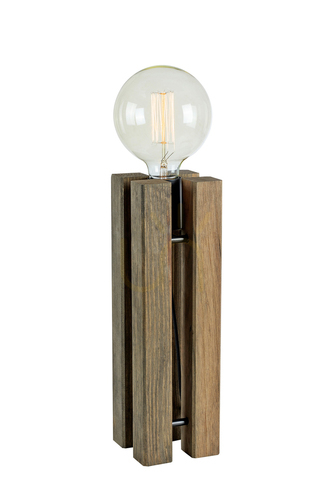 Prüfen Tischlampe Markslojd Lodge 108758 Braun Holz 36 cm E14