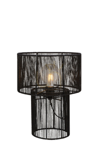 Tischlampe Markslojd SOGA 108768 Schwarz Stahl Jute 38 cm small 0