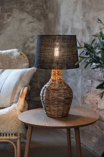 Prüfen Tischleuchte Markslojd Paglia 108770 Rattan Natur Schwarz 58 cm