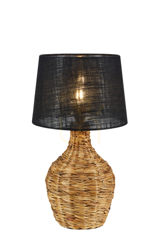 Prüfen Tischleuchte Markslojd Paglia 108770 Rattan Natur Schwarz 58 cm