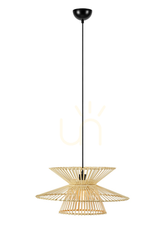 Prüfen Pendelleuchte Markslojd Duplici 108785 Natur Bambus 57 cm