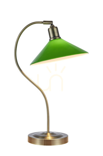 Prüfen Tischleuchte Markslojd VELA 108864 grün Messing antik 49 cm