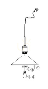 Pendelleuchte Markslojd VELA 108867 weiß Messing antik 25 cm small 2