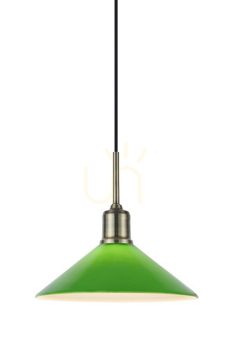 Prüfen Pendelleuchte Markslojd Vela 108868 grün Messing antik 25 cm