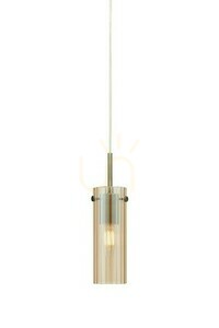 Pendelleuchte Markslojd TIBIA 109015 Messing Antik Bernstein 28,5 cm small 0