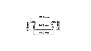 TEKKNI+ Profil Typ SELDE+ schwarz eloxiert 2 m small 1