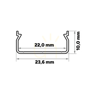 Lumines TEKKNI EGEN LED-Aufbauprofil-Set 3 m, schwarz, mattierte M22-Abdeckung small 5