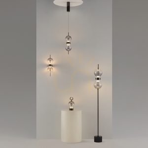 Stehleuchte Maytoni MOON Schwarz Smoky Glas LED dimmbar MOD478FL-L15B3K small 3