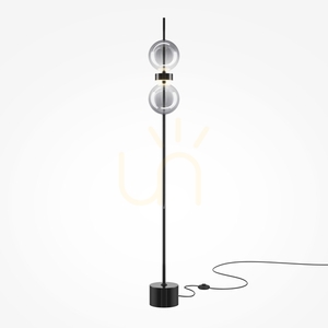 Stehleuchte Maytoni MOON Schwarz Smoky Glas LED dimmbar MOD478FL-L15B3K small 0