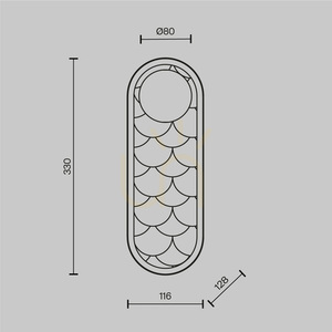 LED-Wandleuchte Maytoni Perlamour MOD473WL-L20BSK messingfarben 20 W small 12