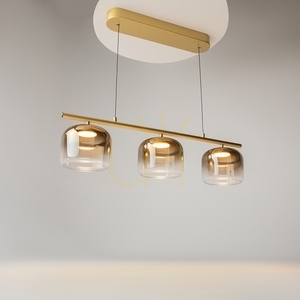 Pendelleuchte Maytoni Spirito 3-flammig LED Gold Glas MOD286PL-L12G3K small 2