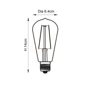 E27 LED Glühfaden Birne transparent Endon small 1