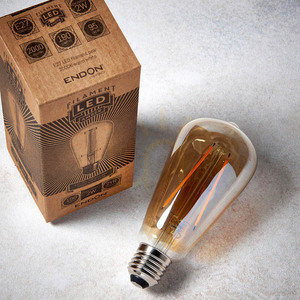 E27 LED Filament Glühbirne Bernstein Endon 2W Glas 14 cm small 5