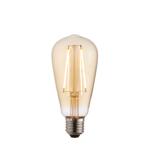 Prüfen E27 LED Filament Glühbirne Bernstein Endon 2W Glas 14 cm