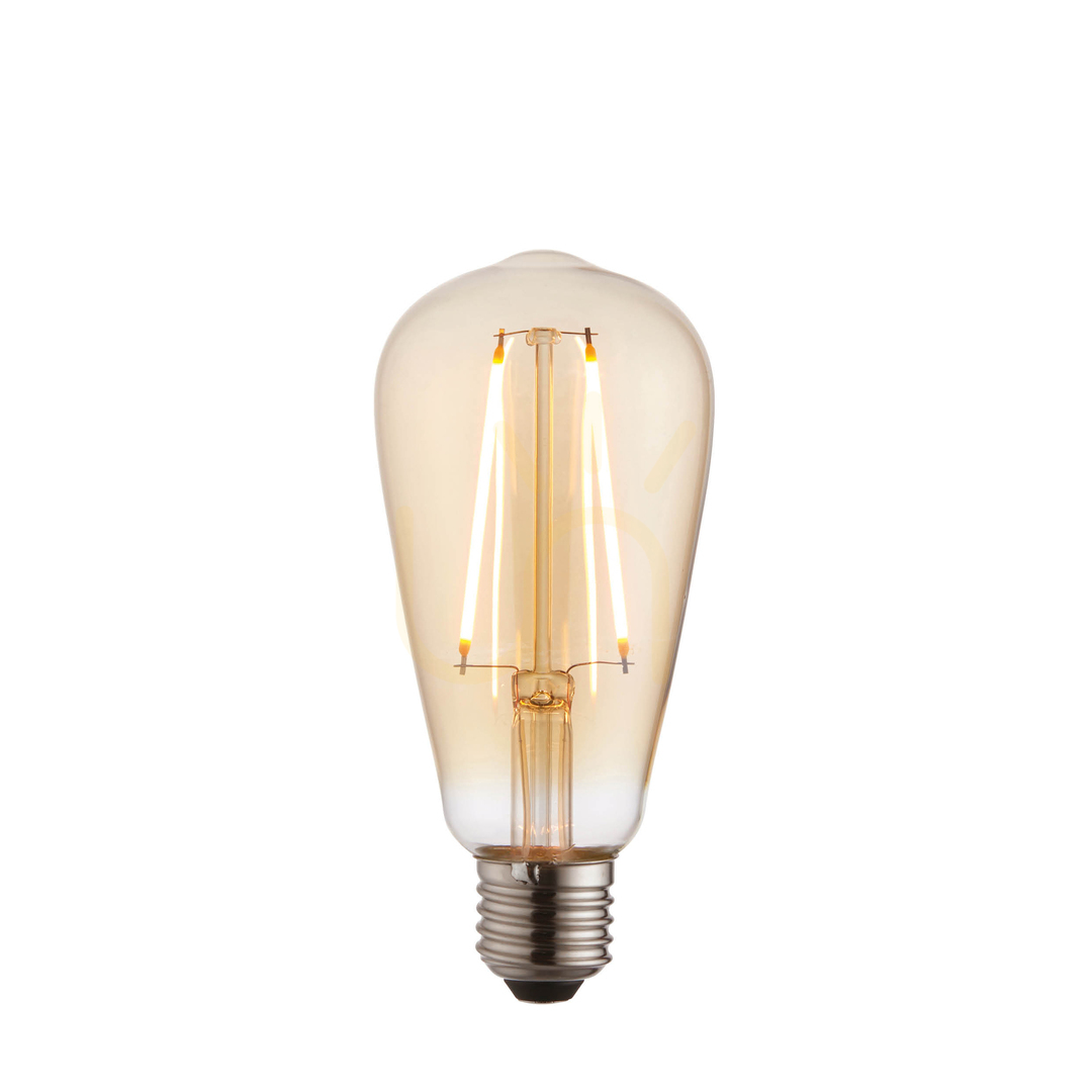 LED žárovka E27 hruška jantarová Endon 2W