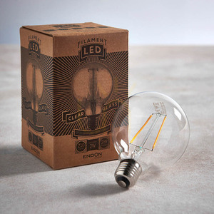 LED-Glühbirne E27 transparent Endon 2W Glas 9,5 cm small 4