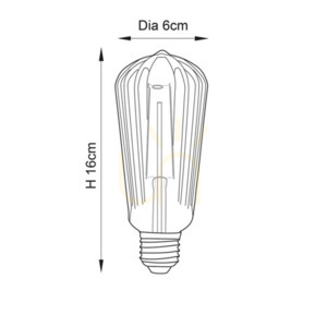 E27 LED Filament Glühbirne transparent 4W 6 cm Endon Glas Stahl small 2