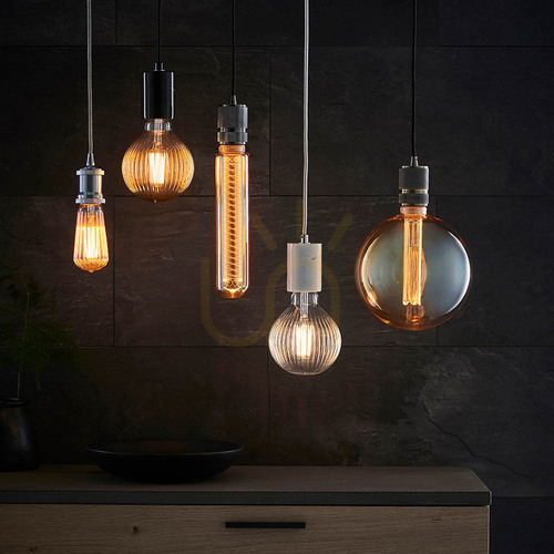 Prüfen E27 LED Leuchtmittel transparent Endon Glas 4W 12,5 cm