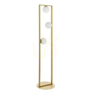 Stehlampe Endon Teo Weiß Stahl Glas 3-flammig G9 141 cm small 1