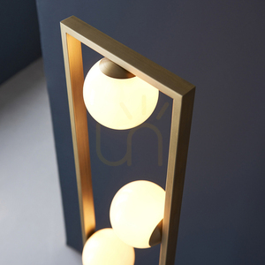 Stehlampe Endon Teo Weiß Stahl Glas 3-flammig G9 141 cm small 6