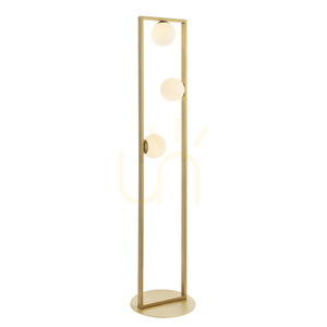Stehlampe Endon Teo Weiß Stahl Glas 3-flammig G9 141 cm small 0