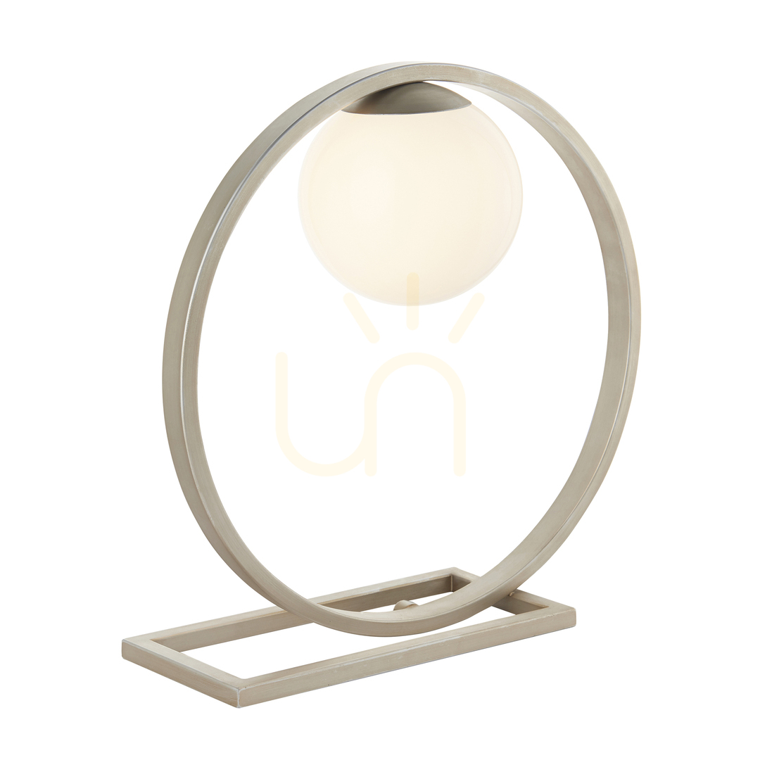 Tischlampe Enzo Silber Endon G9 Stahl Glas 1 Lichtpunkt 32,3 cm