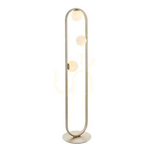 Prüfen Stehlampe Endon Enzo silber Stahl Glas 3-flammig G9 141,5 cm
