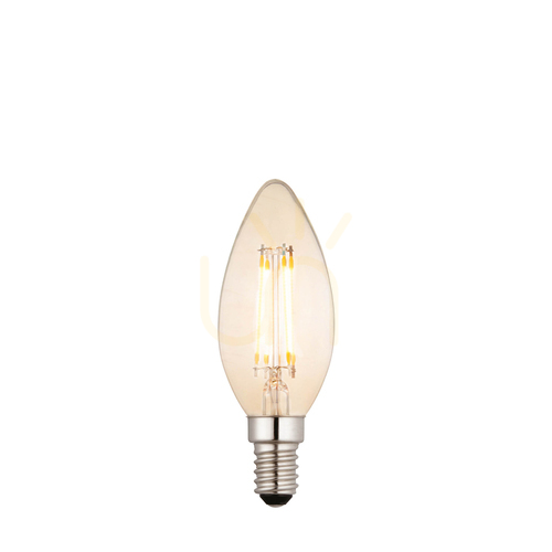 Prüfen Endon E14 LED-Filament-Kerzenlampe 4 W, amber, 2500 K