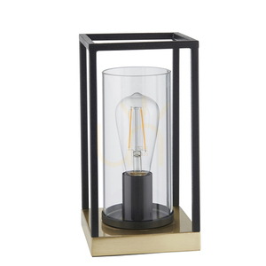 Tischlampe Endon Caleb Messing Stahl Glas E27 29 cm small 1