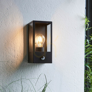 Wandleuchte Endon Oxford PIR Schwarz Edelstahl Glas E27 1-flammig small 4
