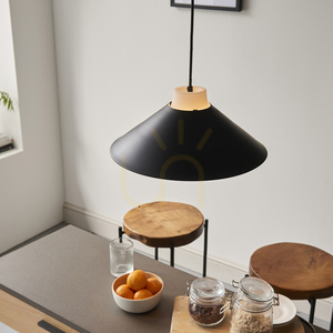 Pendelleuchte Tokyo Schwarz Endon E27 38 cm Stahl Glas small 5