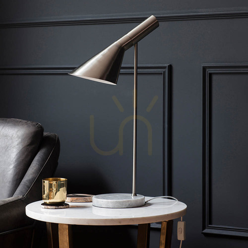Prüfen Tischlampe Endon Carlo Grau Stahl Marmor E27
