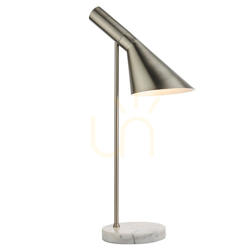 Prüfen Tischlampe Endon Carlo Grau Stahl Marmor E27