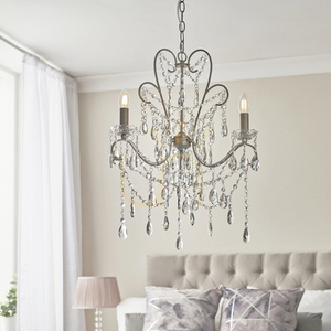Pendelleuchte Endon Berkley 95524 Altsilber Kristallglas 3x E14 small 3