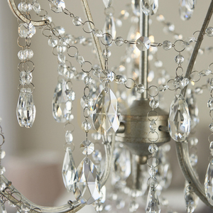 Pendelleuchte Endon Berkley 95524 Altsilber Kristallglas 3x E14 small 7