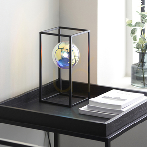 Tischlampe Endon Kinjo schwarz Stahl Glas G9 30 cm small 5