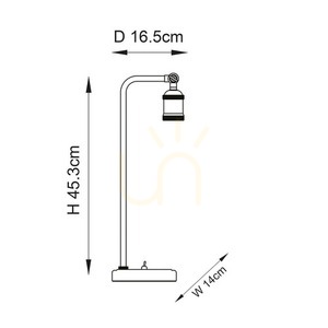 Tischlampe Endon Messing Stahl E27 45,3 cm small 2