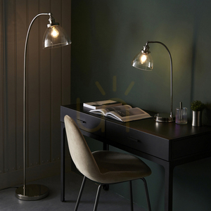 Tischlampe Hansen Silber Endon aus Stahl und Glas E14 small 4
