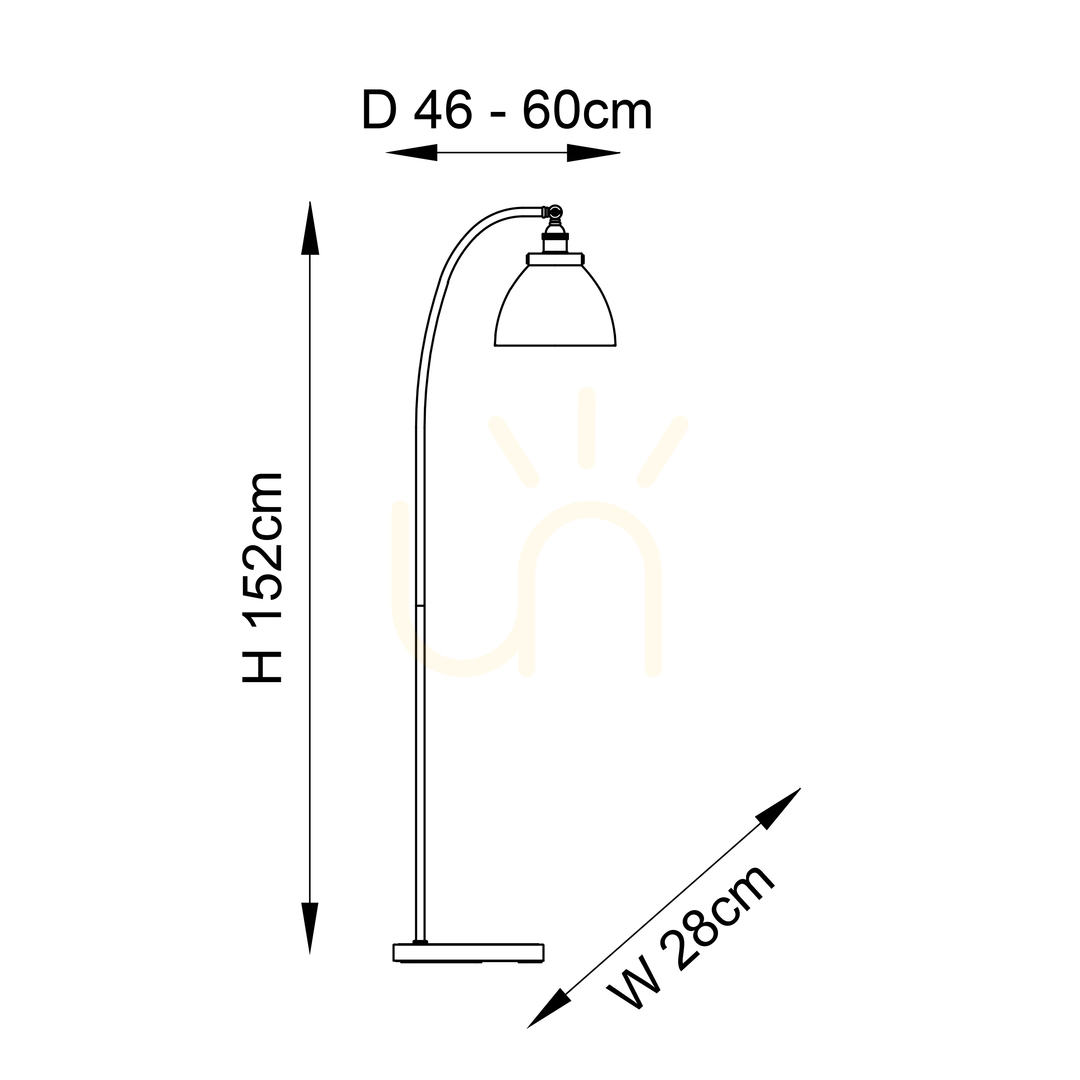 Vorschau Stehlampe Endon Hansen Silber Stahl Glas E27 152 cm Stehlampe Endon Hansen Silber Stahl Glas E27 152 cm