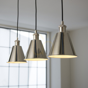 Pendelleuchte Endon Hal 3-flammig Silber E27 Stahl Edelstahl 4 Pendelleuchte Endon Hal 3-flammig Silber E27 Stahl Edelstahl small 4