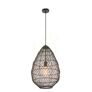 Pendelleuchte Endon Pimva Schwarz Rattan Ø35 cm E27 dimmbar small 7