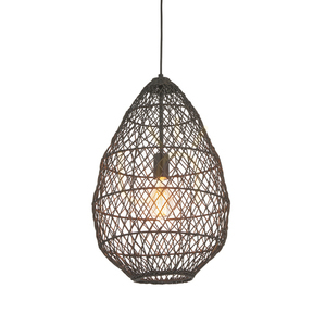 Pendelleuchte Endon Pimva Schwarz Rattan Ø35 cm E27 dimmbar small 0