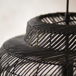 Pendelleuchte Endon Tenoko Schwarz Rattan E27 52,5 cm 8 Pendelleuchte Endon Tenoko Schwarz Rattan E27 52,5 cm small 8
