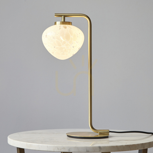 Prüfen Tischlampe Endon Mali Messing Stahl Glas G9 1-flammig 42,3 cm