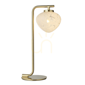 Tischlampe Endon Mali Messing Stahl Glas G9 1-flammig 42,3 cm small 0